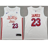 Men's Philadelphia 76ers #23 LeBron James White 2026 City Edition With Patch Stitched Jersey