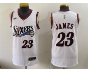 Men's Philadelphia 76ers #23 LeBron James White 2026 Classic Edition Stitched Jersey
