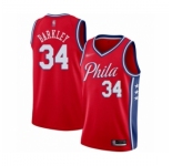 Men's Philadelphia 76ers #34 Charles Barkley Authentic Red Finished Basketball Jersey - Statement Edition