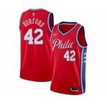Men's Philadelphia 76ers #42 Al Horford Authentic Red Finished Basketball Jersey - Statement Edition