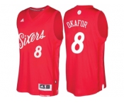 Men's Philadelphia 76ers #8 Jahlil Okafor Red 2016 Christmas Day NBA Swingman Jersey
