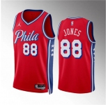 Men's Philadelphia 76ers #88 Kai Jones Red Statement Edition Stitched Jersey