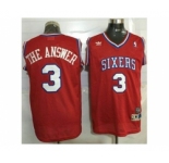 nba jersey philadelphia 76ers #3 the answer red