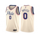 Women Nike Philadelphia 76ers #0 Jerryd Bayless Swingman Cream NBA Jersey - City Edition