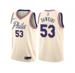 Women Nike Philadelphia 76ers #53 Darryl Dawkins Swingman Cream NBA Jersey - City Edition