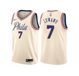 Women Nike Philadelphia 76ers #7 Timothe Luwawu Swingman Cream NBA Jersey - City Edition