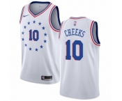Women's Nike Philadelphia 76ers #10 Maurice Cheeks White Swingman Jersey - Earned Edition