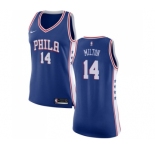Women's Nike Philadelphia 76ers #14 Shake Milton Swingman Blue NBA Jersey - Icon Edition