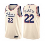Women's Nike Philadelphia 76ers #22 Wilson Chandler Swingman Cream NBA Jersey - City Edition