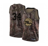 Women's Nike Philadelphia 76ers #34 Charles Barkley Swingman Camo Realtree Collection NBA Jersey