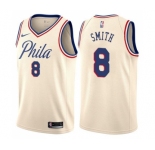 Women's Nike Philadelphia 76ers #8 Zhaire Smith Swingman Cream NBA Jersey - City Edition