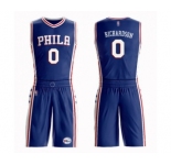 Women's Philadelphia 76ers #0 Josh Richardson Swingman Blue Basketball Suit Jersey - Icon Edition
