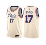 Youth Nike Philadelphia 76ers #17 JJ Redick Swingman Cream NBA Jersey - City Edition