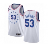 Youth Nike Philadelphia 76ers #53 Darryl Dawkins White Swingman Jersey - Earned Edition