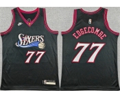 Youth Philadelphia 76ers #77 V. J. Edgecombe Black 2025-26 Classic Edition Stitched Jersey