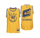 Golden State Warriors #42 Nate Thurmond Hardwood Classics Swingman Gold Jersey