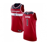 Men's Nike Washington Wizards #1 Austin Rivers Authentic Red NBA Jersey - Icon Edition
