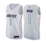 Men's Nike Washington Wizards #1 Austin Rivers Swingman White NBA Jersey - City Edition