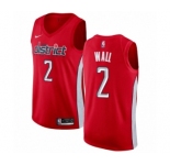 Men's Nike Washington Wizards #2 John Wall Red Swingman Jersey - Earned Edition