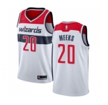 Men's Nike Washington Wizards #20 Jodie Meeks Swingman White Home NBA Jersey - Association Edition