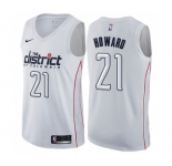 Men's Nike Washington Wizards #21 Dwight Howard Authentic White NBA Jersey - City Edition