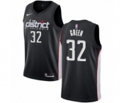 Men's Nike Washington Wizards #32 Jeff Green Authentic Black NBA Jersey - City Edition