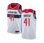 Men's Nike Washington Wizards #41 Wes Unseld Swingman White Home NBA Jersey - Association Edition