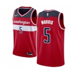 Men's Nike Washington Wizards #5 Markieff Morris Swingman Red Road NBA Jersey - Icon Edition
