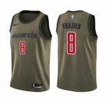 Men's Nike Washington Wizards #8 Tim Frazier Swingman Green Salute to Service NBA Jersey