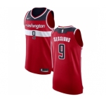 Men's Nike Washington Wizards #9 Ramon Sessions Authentic Red NBA Jersey - Icon Edition
