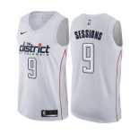 Men's Nike Washington Wizards #9 Ramon Sessions Authentic White NBA Jersey - City Edition