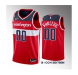 Men's Washington Wizards #00 Tristan Vukcevic Red 2023 Draft Icon Edition Stitched Jersey