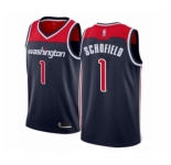 Men's Washington Wizards #1 Admiral Schofield Authentic Navy Blue Basketball Jersey Statement Edition