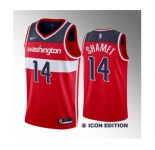 Men's Washington Wizards #14 Landry Shamet Red 2023 Draft Icon Edition Stitched Jersey
