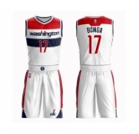 Men's Washington Wizards #17 Isaac Bonga Authentic White Basketball Suit Jersey - Association Edition