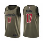 Men's Washington Wizards #17 Isaac Bonga Swingman Green Salute to Service Basketball Jersey