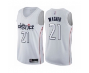 Men's Washington Wizards #21 Moritz Wagner Authentic White Basketball Jersey - City Edition