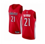 Men's Washington Wizards #21 Moritz Wagner Red Swingman Jersey - Earned Edition