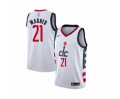 Men's Washington Wizards #21 Moritz Wagner Swingman White Basketball Jersey - 2019-20 City Edition