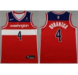 Men's Washington Wizards #4 AJ Dybantsa Red 2026 Draft Icon Edition Stitched Jersey