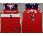Men's Washington Wizards #4 AJ Dybantsa Red 2026 Draft Icon Edition Stitched Jersey