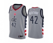 Men's Washington Wizards #42 Davis Bertans Gray City Edition New Uniform 2020-21 Stitched Basketball Jersey