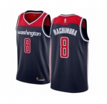 Men's Washington Wizards #8 Rui Hachimura Authentic Navy Blue Basketball Jersey Statement Edition