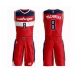 Men's Washington Wizards #8 Rui Hachimura Swingman Red Basketball Suit Jersey - Icon Edition