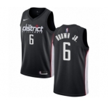 Women's Nike Washington Wizards #6 Troy Brown Jr. Swingman Black NBA Jersey - City Edition