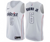 Women's Nike Washington Wizards #6 Troy Brown Jr. Swingman White NBA Jersey - City Edition