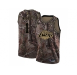 Men Nike Los Angeles Lakers #1 JaVale McGee Camo NBA Swingman Realtree Collection Jersey