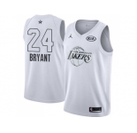 Men Nike Los Angeles Lakers #24 Kobe Bryant White NBA Jordan Swingman 2018 All-Star Game Jersey