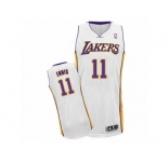 Men's Adidas Los Angeles Lakers #11 Tyler Ennis Authentic White Alternate NBA Jersey