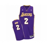 Men's Adidas Los Angeles Lakers #2 Luol Deng Swingman Purple Road NBA Jersey